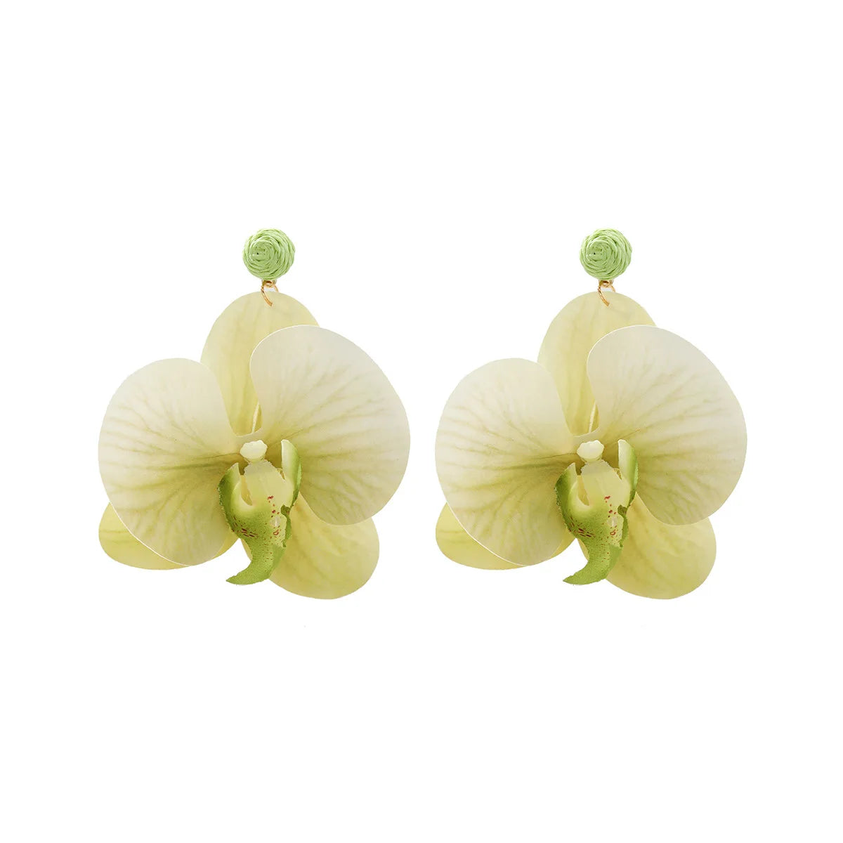 Chiffon flower multi-layer earrings, summer beach vacation style exaggerated earrings design, light luxury, niche