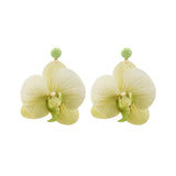 Chiffon flower multi-layer earrings, summer beach vacation style exaggerated earrings design, light luxury, niche