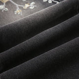 Weekeep Floral Embroidery Jeans Vintage 2000s Low Rise Flared Jeans Women Retro y2k Baggy Denim Pants High Street Basic Trousers