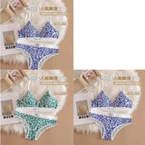 1/3/8Pcs Seamless Bra Set Low Waist Panties Leopard Bralette Sexy Lingerie Set Vneck Sport Brassiere Female Cotton Underwear Set