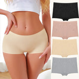 1Pc Women's Seamless Panties Sports Boxers Underwear Female Solid Color Comfortable Briefs Cozy Lingerie Intimate Underpant S-XL