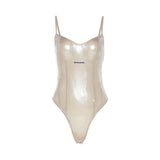 Summer New Fashion Solid Color Lingerie Sexy One-Piece Lace-Up Sleeveless Slim Fit Bodysuit Casual Streetwear Festival Outfit