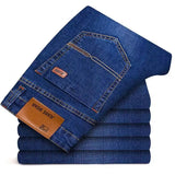 Men Fashion Straight Jeans Men 2026 New Stretch Slim Fit Pants Comfortable Soft Business Denim Trousers Male Brand Clothing