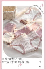 5Pcs Cute Love Cotton Panties For Women Underwear Print Panty Girls Briefs Breathable Soft Underpants Female Sexy Lingerie