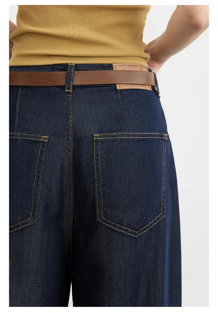 CHIC VEN Women's Jeans Loose Casual New High Waist Split Female Wide Leg Denim Pants  Spring Autumn 2025