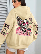 Expensive Talks Back Funny Printing Womens Hoodie Loose Multicolor Pullovers Fleece Autumn Sportswear Casual Pocket Hoody