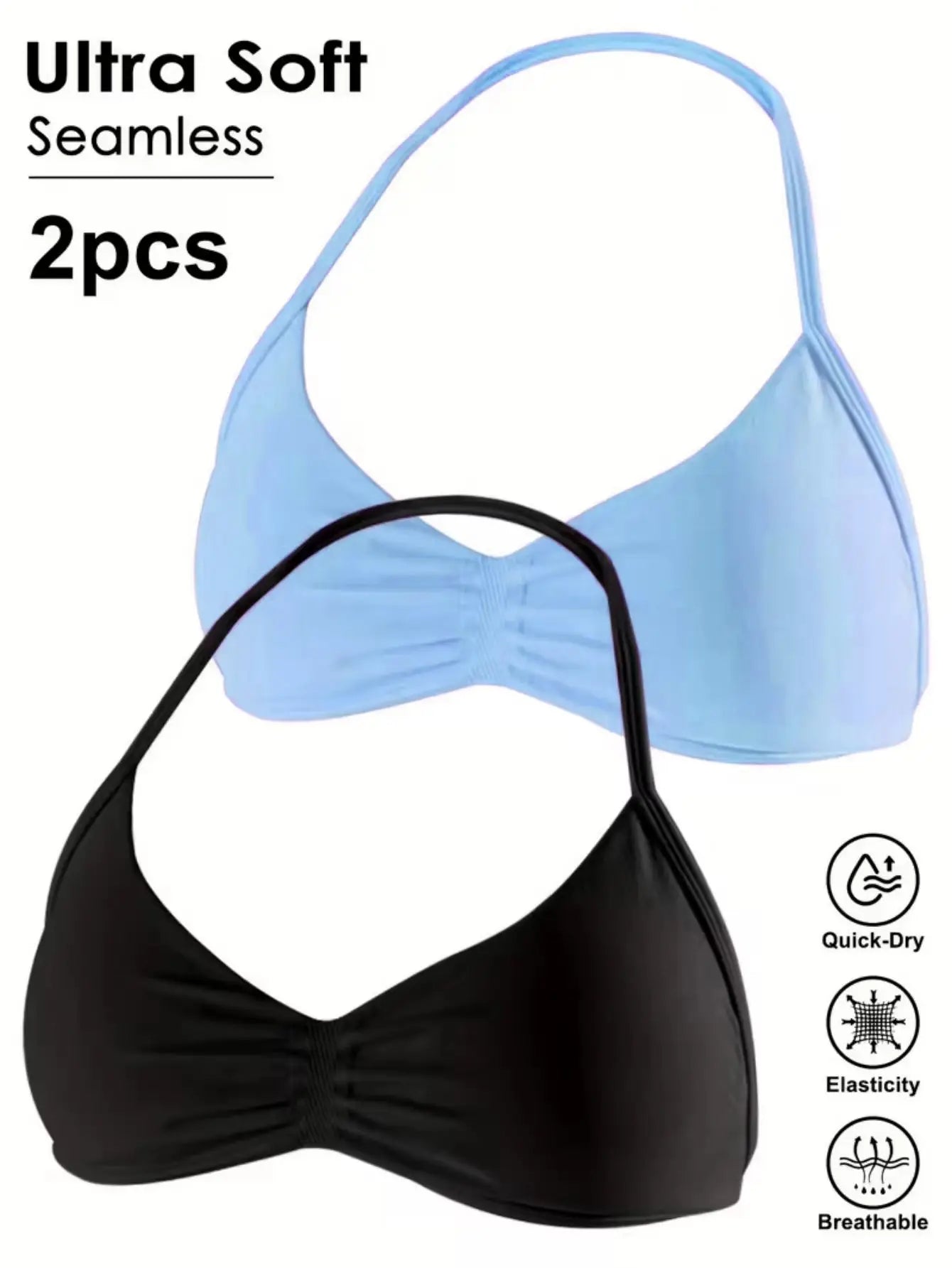Women's High-Support Lace-Up Sports Bra - Thin-Strap Camisole, Seamless, Tight-Fit for Push-Up Training & Yoga, Gym Top