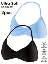 Women's High-Support Lace-Up Sports Bra - Thin-Strap Camisole, Seamless, Tight-Fit for Push-Up Training & Yoga, Gym Top