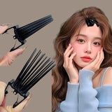 1/2 Pcs Trendy Black Acrylic Curling Roots Hair Clips Natural Traceless High Skull Top Fluffy Hairpin Hair Comb Accessories Set
