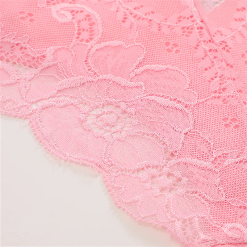 3PC/Set Women's Sexy Floral Lace Panties Low Rise Hollow Out Briefs Transparent Underwear Female Elastic Straps Soft Lingerie