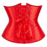 Underbust Corset Waist Slimming Corset Bustiers Body Shaper for Women Steampunk Lace-up Corset Belt Waist Trainer