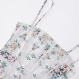 Suninheart Summer Clothes for Women Midi Elegant Dress 2025 New Arrivals White Floral Print Holiday Dress