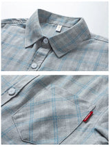 Men's Casual Plaid Shirts Autumn Fashion Long-sleeved T-shirts Korean Loose High Street Shirt Outwear Young Adults Spring Top