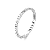 WOSTU Wedding Band Rings for Women 925 Sterling Silver AAA Zircon Stackable Engagement Crossed Rings Simple Jewelry Party Gift