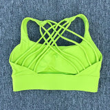 New Fitness Sports Bra for Women Push Up Cross Back Shockproof Running Gym Training Workout Yoga Underwear Crop Tops