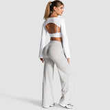Charming Pro Scrunch Straight Leg Pants Butt Lifting Sculpting Wide Leg Leggings Gym Yoga Jogging Push Up Women Baggy Sweatpants