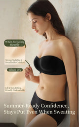 SUJIIN Summer Invisible Strapless Bras for Women Seamless Wireless Push Up Bra Lady Tube Top Supportive Bralettes Woman MX388