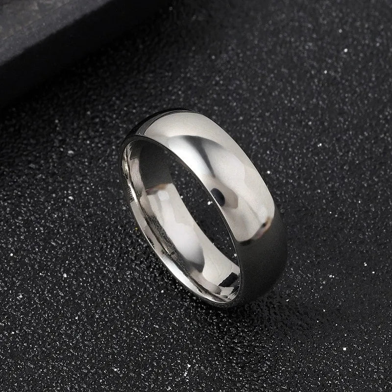 2mm Thin Stainless Steel Rings Rose Gold Fashion Simple Titanium Steel Rings for Women Girl Gifts