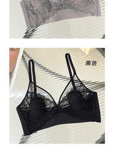 Sexy Lace Crop Top Deep V Backless Camisole Hollow Mesh Bra Female Solid Color Seamless Underwear Removable Chest Pad Tank Top