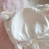 Japanese Anime Cat Girl Cosplay Bra Panties Set Women Sexy Lingerie Underwear Intimates Kawaii Lolita Hollow Out Kitty Nightwear