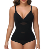 Women Cross Tummy Control Shapewear Sexy Mesh Slimming Waist Briefs Bodysuit Thin Breast Cup Body Shaper Butt Lifter Smooth Body