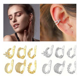 EVISPOL 1Pc Hot Sale Cute Metal Leaf Earcuff Clips On Earring for Women Fake Piercing Cartilage Earrings Ear Ring Without Hole