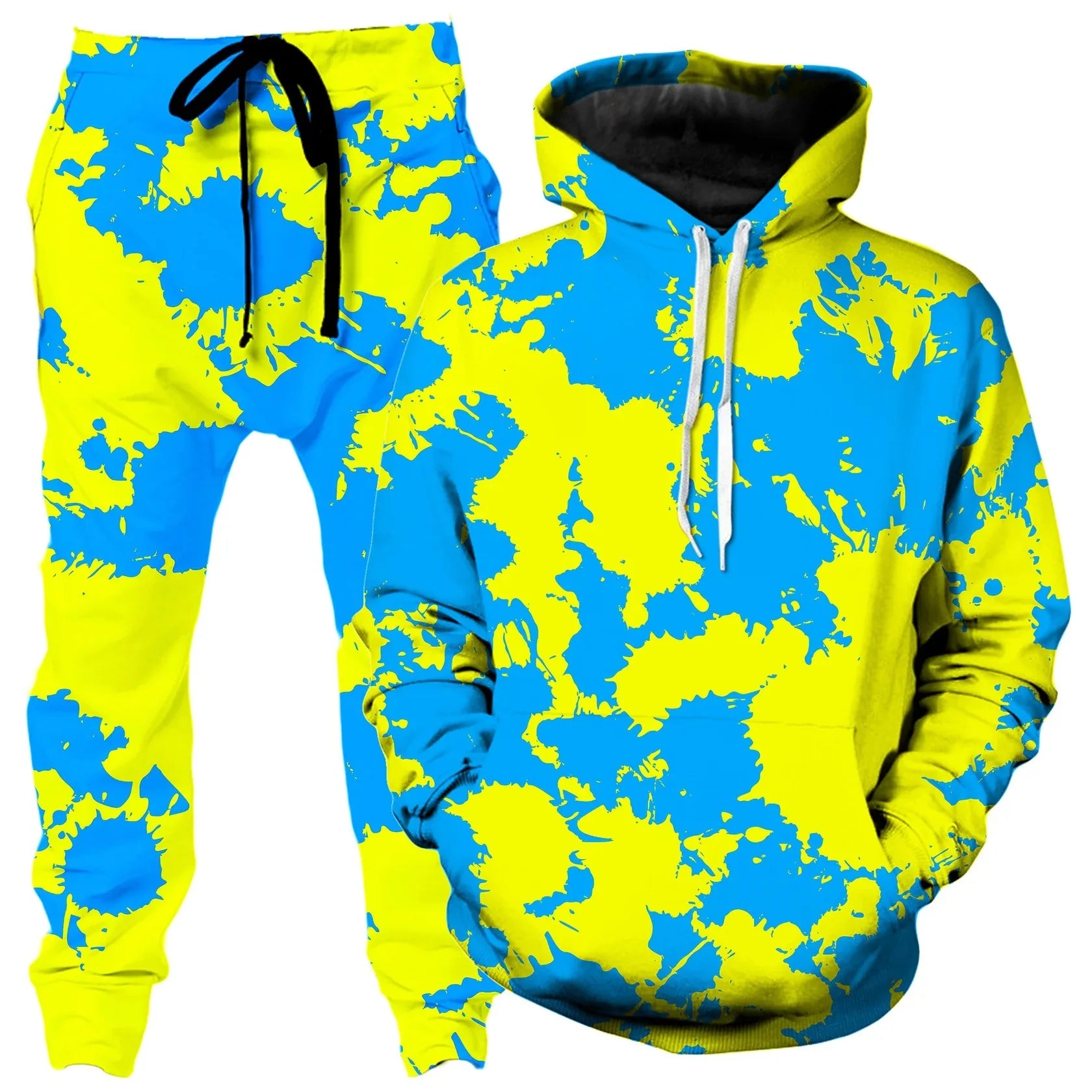 Colorful Abstract Mandala 3D Print Hoodies Pants Set Men's Sweatshirts Sweatpants Two Piece Suits Outdoor Tracksuit Man Clothing