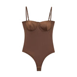 Zevity 2025 Women Sexy Spaghetti Strap Inner Style Beach Wear Bodysuits Ladies Soft Slim Swimsuit Playsuits Mujer Rompers LS9043