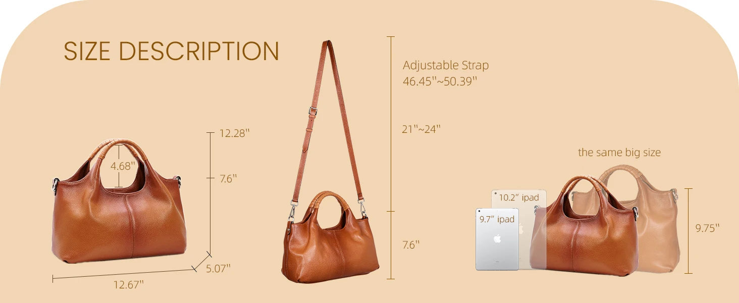 Genuine Leather Shoulder Bags and Quiet Luxury Handbags for Women Purses Designer Cross Body Hobo Medium Size Tote Bags