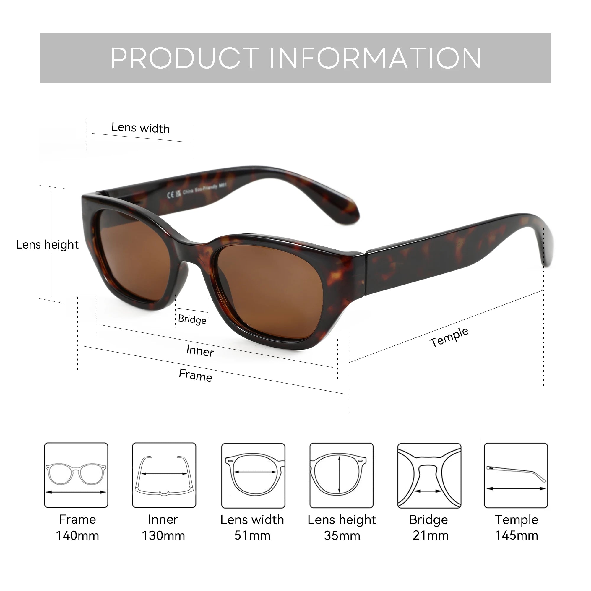 ZENOTTIC Cat Eye Narrow Retro Sunglasses for Women Polarized UV400 Sun Glasses for Small Face Trendy Shades