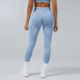 Women's Middle Waist Seamless Yoga Leggings Push-Up Sport Fitness Running Pants Hip Lift High Elastic Gym Leggings Sport Legging