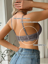 Modern Women's Lace Bra, Sexy Front-Clasp Push-Up Bra, Non-Padded, Breathable, Comfortable, Elegant, Sexy Lingerie Top
