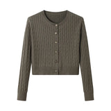 AS AW25 new design knitting cable cardigan + ribbing mockneck dress maxi length match for lady wear