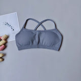 Seamless Women's Yoga Sports Bra Racer Back Nylon Breathable Running Gym Top Underwire Sexy Underwear Fitness Gym Bra Top