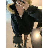 Gohic Vintage Sweatshirts Women's Jackets White Print Tunic Hooded Y2k Coat Streetwear Fashion Casual Hoodies Tops Ropa Mujer