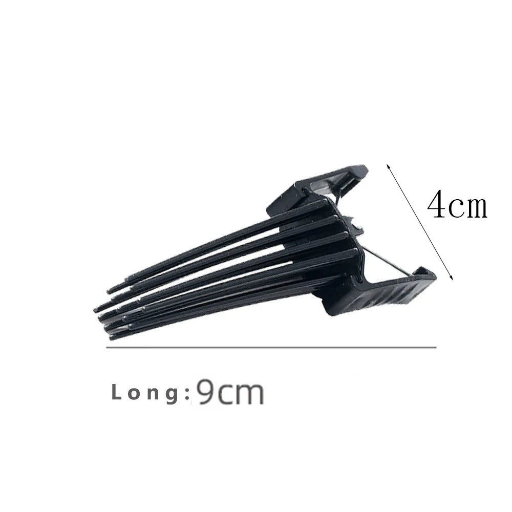 1/2 Pcs Trendy Black Acrylic Curling Roots Hair Clips Natural Traceless High Skull Top Fluffy Hairpin Hair Comb Accessories Set