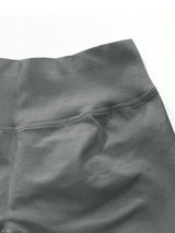 Women's Seamless Butt Lifting Sports Shorts, Suitable For Gym Workout, Cycling, Running, Black Tight Pants, Summer