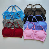 Seamless Women's Yoga Sports Bra Racer Back Nylon Breathable Running Gym Top Underwire Sexy Underwear Fitness Gym Bra Top