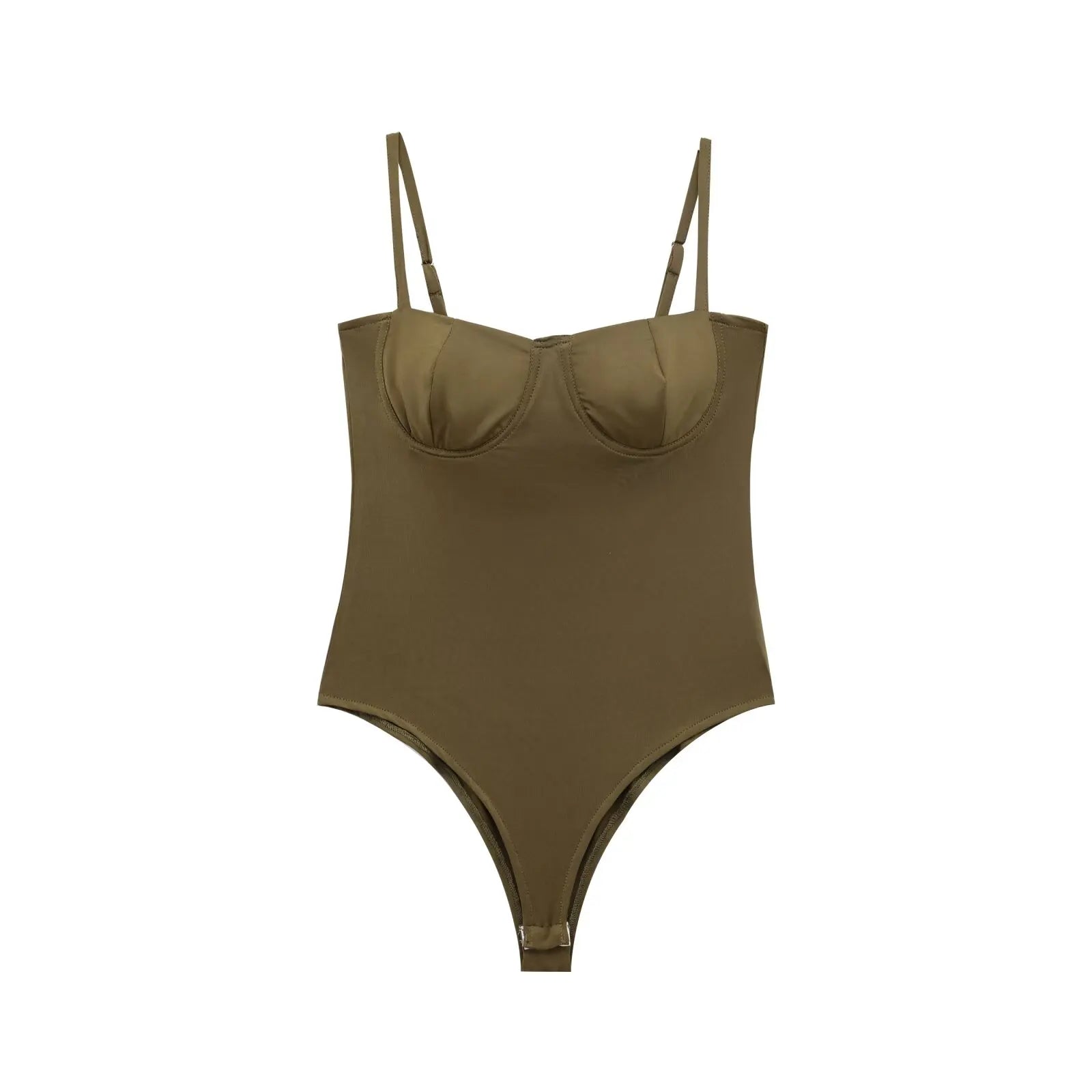 Zevity 2025 Women Sexy Spaghetti Strap Inner Style Beach Wear Bodysuits Ladies Soft Slim Swimsuit Playsuits Mujer Rompers LS9043