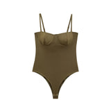 Zevity 2025 Women Sexy Spaghetti Strap Inner Style Beach Wear Bodysuits Ladies Soft Slim Swimsuit Playsuits Mujer Rompers LS9043