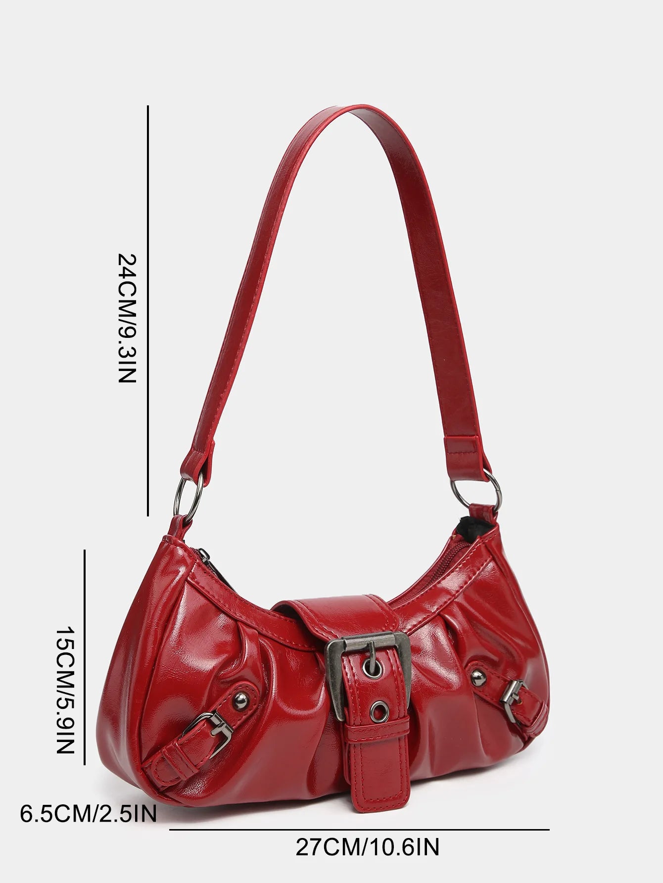 2024 spring hot selling Maillard style retro style small bag spicy girl Y2K wasteland style vintage leather shoulder armpit bag