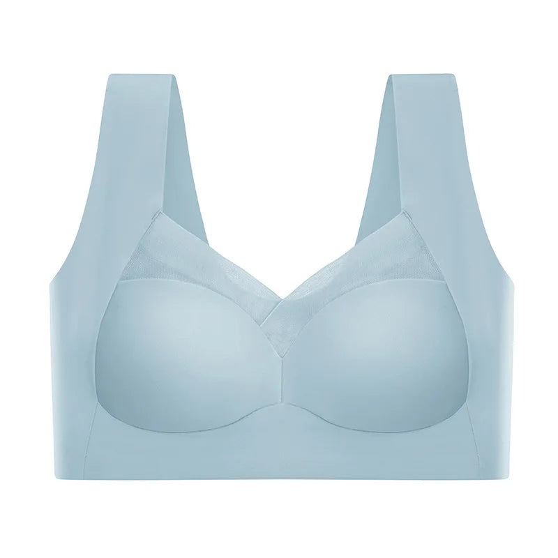EUR/USA Size Women Breathable Sports Bra Inner Support Push Up Brassiere Vest Patchwork Mesh Gym Underwear Tops Padded Bras