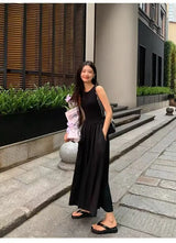 New Vintage Holiday Style Black Midi Dress Dresses for Women Clothing O Neck Office Lady Casual Pockets Women's Clothing