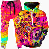 Colorful Abstract Mandala 3D Print Hoodies Pants Set Men's Sweatshirts Sweatpants Two Piece Suits Outdoor Tracksuit Man Clothing