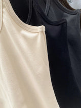 Solid Color Basic Ribbed Knitted Tank Top Women Summer Vintage Sleeveless Camis 90s Cool Girls Streetwear Soft Tees