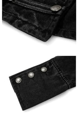 Streetwear Casual Loose Button Split Short Denim Jacket Women Fashion Spring Autumn 2026 Stand Collar Long Sleeve Jean Jacket