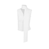 Solid Tank Summer New Women Sexy Sleeveless V-Neck Lady Top Fashion Bandage Streetwear Casual Slim Tank Elegant Knitted Clothing