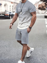 2024 New Summer Street Men's Suit Sportswear Men's Oversized Clothing 3D Print T-Shirt Shorts Men's Simple Clothing Fashion Suit