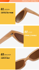 Retro Cat Eye Sunglasses Women Vintage Small Eyewear Women Men Rivet Sun Glasses Female Luxury Brand Eyewear UV400