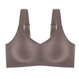 Beautiful Back Large Size Soft Support Push-up Bra For Women, Seamless One-piece, Wire-free, Adjustable Sports Thin Bra Seamless